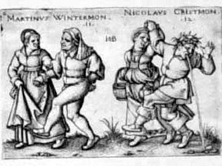Allegorische Monatsdarstellung - November und Dezember