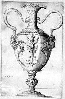 Vase mit zwei Henkeln