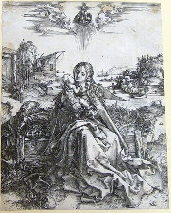 Maria mit dem Christuskind und der Heuschrecke