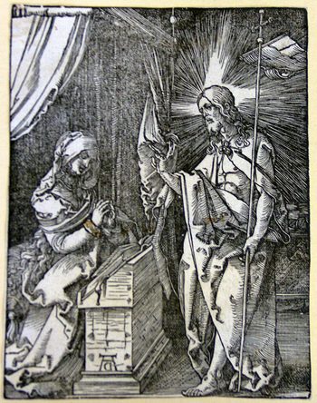 Auferstehender Christus erscheint seiner Mutter