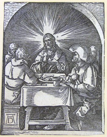 Die Jungen begegnen den Auferstandenen auf dem Weg nach Emmaus