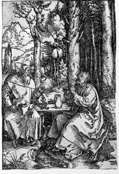 Hl. Antonius besucht Paulus den Einsiedler