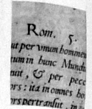 Rückseite vom Nr.12-58, nur Inschrift >> Rom.5.ut per umon nominem<<