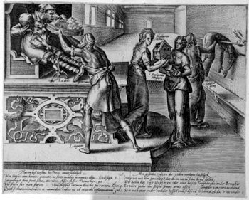 Allegorische Darstellung -  Bitteres Schicksal des Streitenden