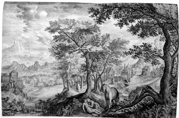 Landschaft mit dem Barmherzigen Samariter