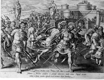 Giovanni Medici wehrt sich bei Rom gegen die bewaffneten Feinde