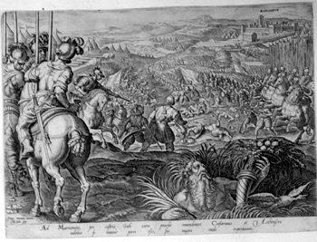 Cosimo I. Medici besiegt die französischen Truppen bei Marciano
