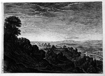 Landschaft bei Nachtanbruch