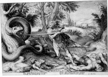 Kadmus erlegt den Drachen