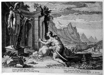 Kadmus befragt das Orakel von Delphi nach seiner Schwester Europa