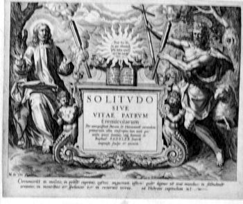Titelblatt >>SOLITUDO SIVE VITAE PATRUM Eremicolarum... Perantiqussimu