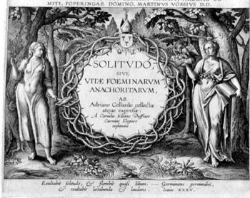 Titelblatt >>SOLITUDO SIVE VITAE FOEMINARUM ANACHORITARUM AB