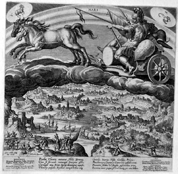 Allegorische Darstellung -  Mars - Sternzeichen Widder und Skorpion