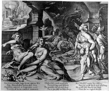 Allegorische Darstellung - Menschliche Sünden - Melancholie, Traurigkeit und Tiefsinn