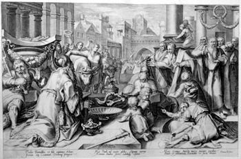 Paulus und Barnabas lehnen  das angebotene Götzenopfer in Lystra ab