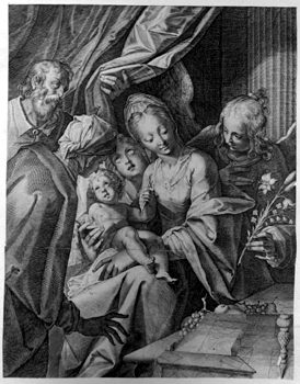 Heilige Familie mit zwei Engeln und der Hl. Anna