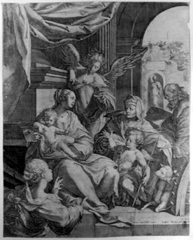 Heilige Familie mit den Heiligen