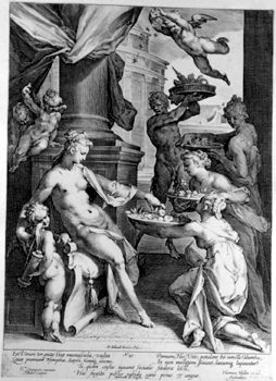 Waldnymphen übergeben der Venus  erste Saisonfrüchte