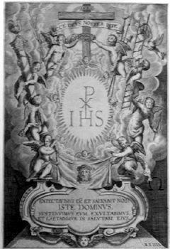Christusmonogramm mit Arma Christi