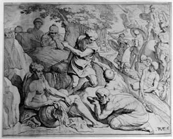 Odysseus landet auf der Insel der Kyklopen