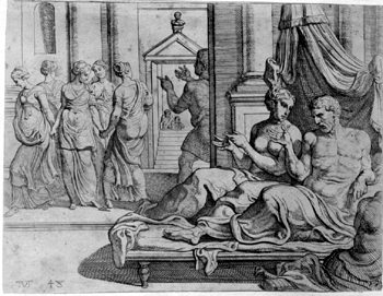 Odysseus erzählt Penelope seine Geschichte