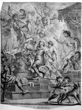 Hl. Georg vor Kaiser Diokletian