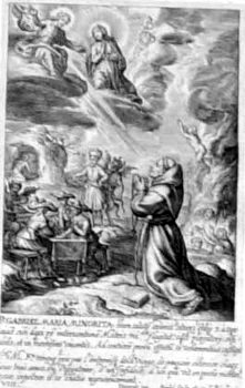 Maria mit Christuskind und einem Heiligen