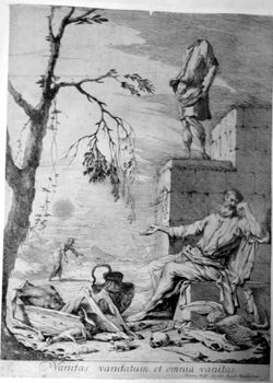 Allegorische Darstellung - Trauernder Philosoph - Vanitas