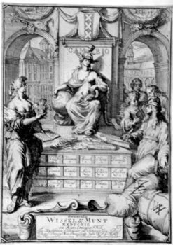 Allegorische Darstellung des Bankwesens