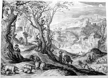 Allegorische Monatsdarstellung - November - Dezember