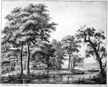 Bauernhäuser beim Wasser