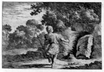 Dorinda vor der Höhle