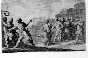 Feierlicher Zug aus einem Tempel