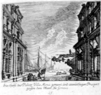 Ansicht des Palazzo Villamena in Genua