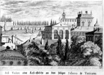 Ansicht des Belvedere im Vatikan