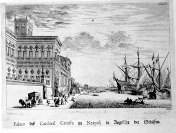 Ansicht des Palais Kardinals Caraffa in Neapel
