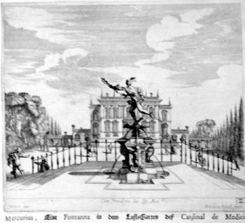 Merkur - Brunnen im "Lustgarten" von Kardinal Medici
