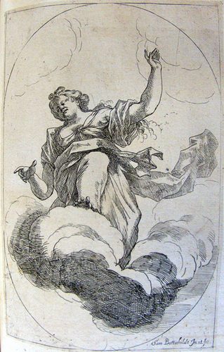 Allegorische Gestalt im Himmel