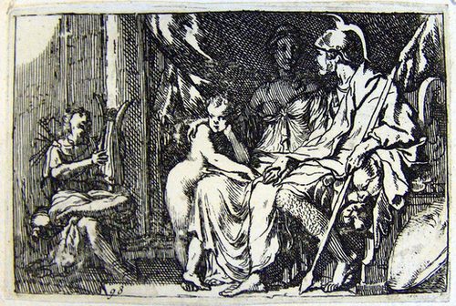 Dido und Äneas hören die Musik