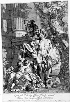 Allegorische Darstellung  - Bacchus als Verderber der Sitten