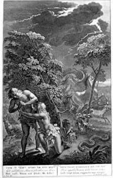 Gott ruft den versteckten Adam