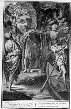 Johannes der Täufer predigt in der Wüste