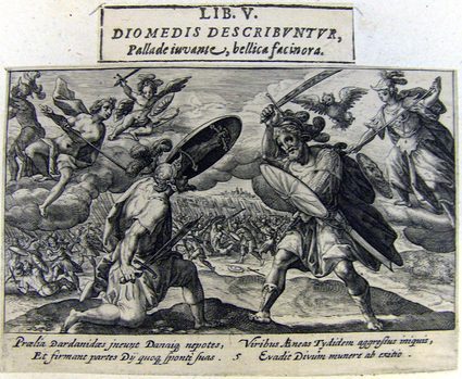 Kampf zwischen Aeneas und Diomedes
