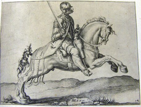 Ein Reiter im Harnisch mit Schwert