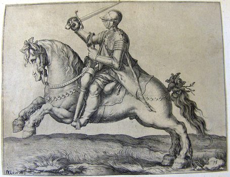 Ein Reiter im Harnisch mit Schwert