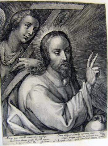Segnender Christus mit einem Engel