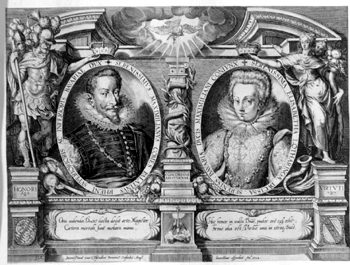 Allegorisches Doppelbildnis von Maximilian von Bayern und Elisabeth von Lothringen