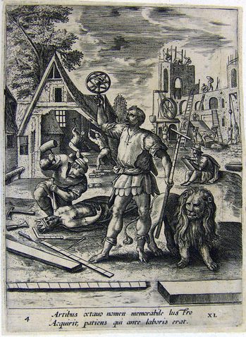 Allegorische Darstellung des menschlichen Lebens - Handwerker
