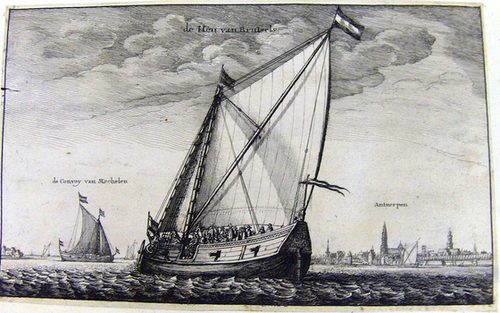 Niederländische Segelschiffe vor Antwerpen