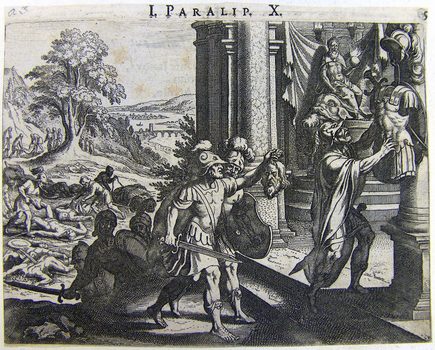 Sauls Haupt und Rüstung bei den Philistern